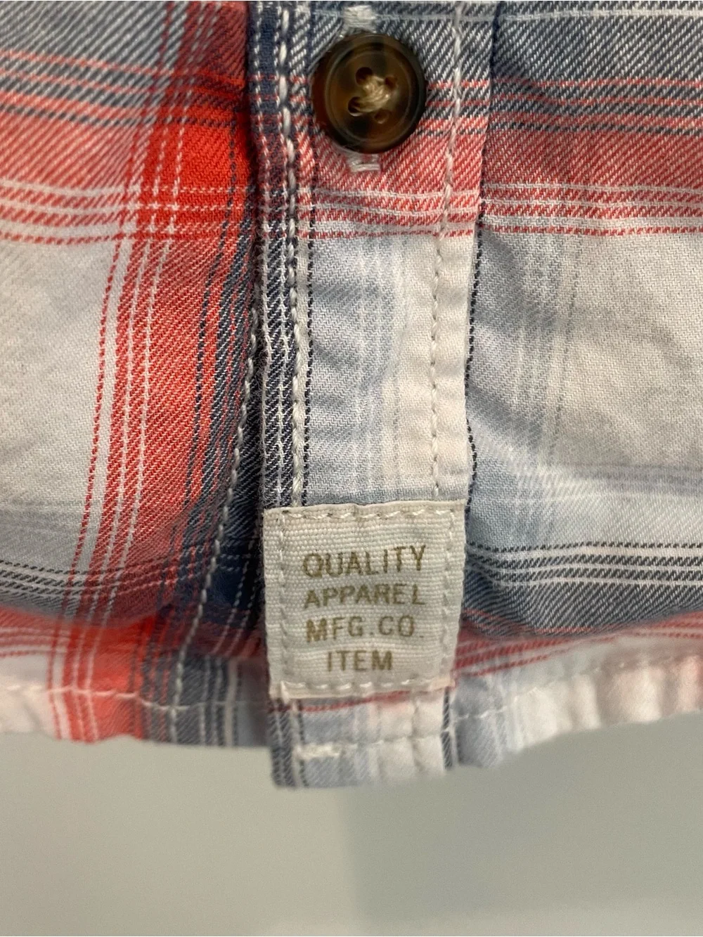 Carter's Boys 4T Plaid Long Sleeve Collared Button-Up 100% Cotton Shirt Red Blue